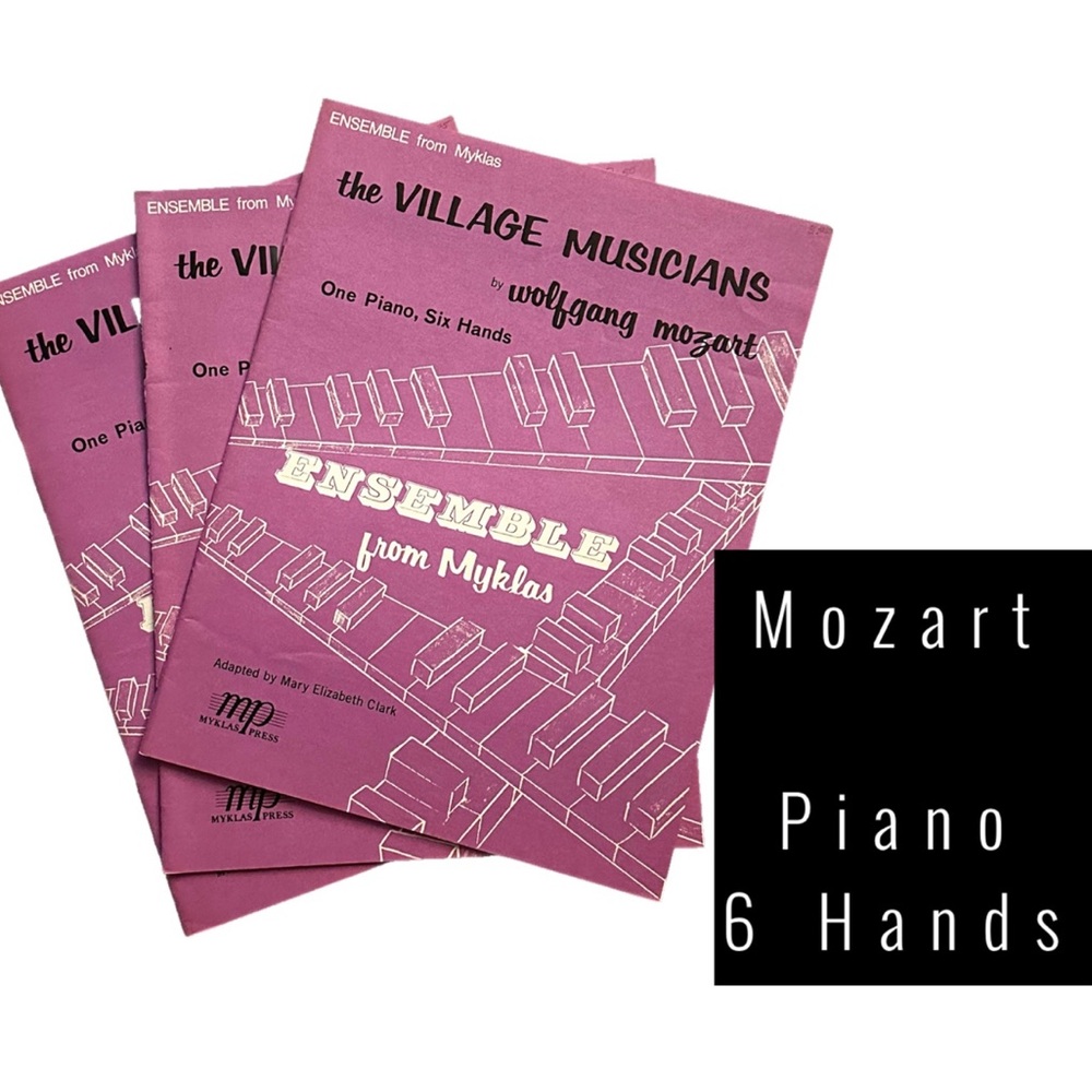 Mozart The Village Musicians K 522 Piano Six Hands Sheet Music Set of 3